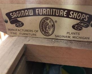 Vintage Saginaw Furniture Shops Mid Century EXPAND-O-MATIC Desk Dining Table with 4 leafs and chair 40"W x 21"D x 30" tall. Each leaf is 15" x 40" so add 4 leaves and now you have 40" x 81 WAS $495 NOW $450