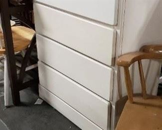 4 Drawer White Painted Chest of Drawers 32.5" x 18.5"D x 42.25"H $95 NOW $80