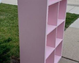 Rare HTF Pink 8 Cube Room Organizer Vinyl Record Cabinet Salon Girls Bedroom etc. 30.25"W x 15.5"D x 57.75"H Nice Clean Condition WAS $135 NOW $125