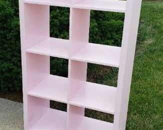 Rare HTF Pink 8 Cube Room Organizer Vinyl Record Cabinet Salon Girls Bedroom etc. 30.25"W x 15.5"D x 57.75"H Nice Clean Condition WAS $135 NOW $125
