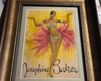 Josephine Baker framed art