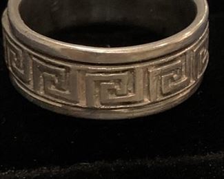 Sterling Silver Spinner Ring, Size 8.5