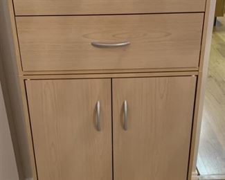 Blonde Chest w/ 2 Drawers & 3 Adjustable Shelves