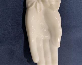 Pair of Sterling Silver Rings w Vintage Milk Glass Ring Dish. Both Rings are Size 8.75