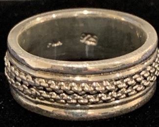 Sterling Silver Ring- Chain Link Design 6.5g