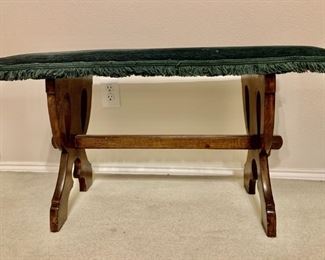 Western Wooden Bench with Custom Fitted Pad
