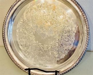William Rogers Silver Plate Serving Tray, Marked
Wm Rogers 171