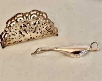 Silvertone Napkin Holder, Heavy Duck Bottle Opener