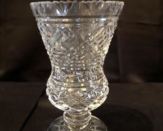 Waterford Crystal Footed Vase, 7 Inches Tall