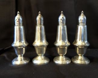 2 Pair Crown Sterling. 5.5in Salt & Pepper Shakers