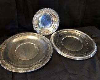 (3) Sterling Silver Plates & Bowls, 20.3 ounces tl
