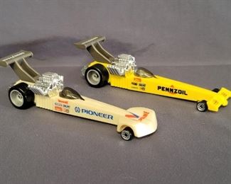 (2) Goodyear Toy Drag Car Racers