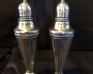 Pair Hamilton Sterling Salt & Pepper Shakers