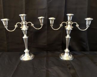 (2) Gorham Strasbourg Sterling Silver Candelabras
