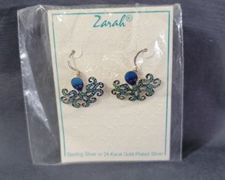 Sterling Octopus Earrings