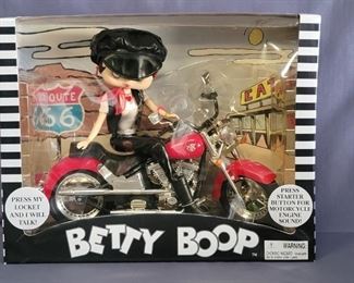 NIB Talking Biker Betty Boop Biker Doll