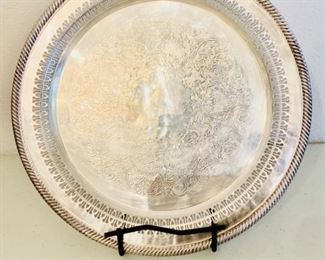 William Rogers Silver Plate Serving Tray, Marked
