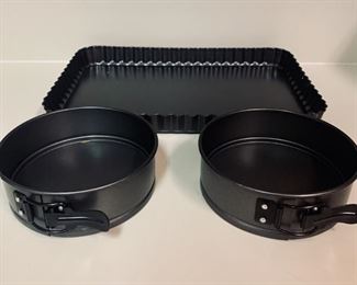 Two Spring Form Pans & a Rectangular Tart Pan