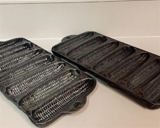 (2) Cast Iron Corn Bread Pans