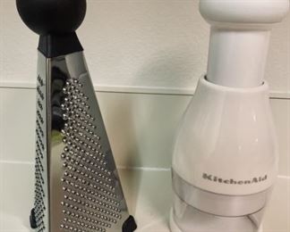 (2) Gadgets: Kitchen Aid Chopper & 3-Sided Grater