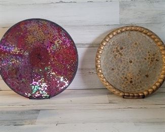 (2) Mosaic Bowl & Plate