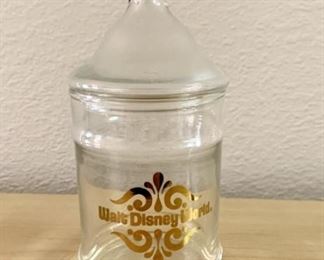Vintage Walt Disney Store Counter Glass Lidded Jar