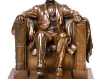 Heavy (5.9lb) Bronze Statue of Abraham Lincoln