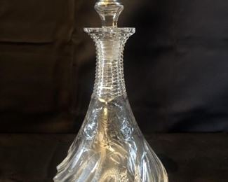 Crystal Wine Decanter with Sterling Silver Topper