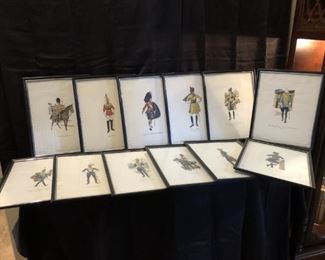 Framed British Military Uniform Pictures