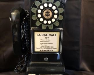 Plastic Repro Pay Phone is 10in w x 18in h