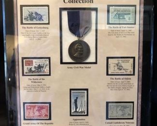 The Civil War Collection Medal & Stamps