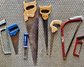(8) Lot of Different Styles of Hand Saws