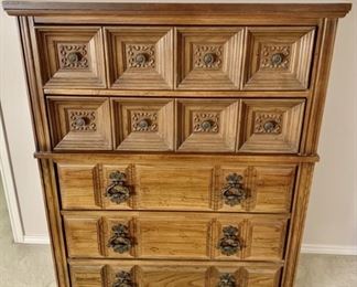 Vintage Chest of Drawers-38in w x 18in d x 48in h