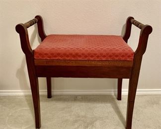 Upholstered Vanity Stool is 24in x 24in