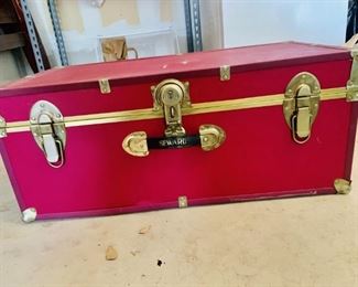 Large Red Foot Locker Trunk