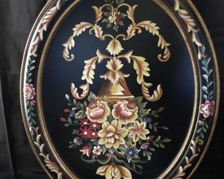 Italian Garden Hand Painted Oval Masterpiece by Toscano Designs
