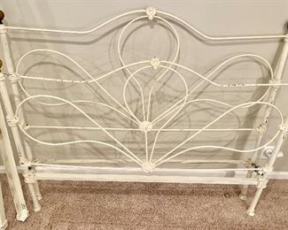 Antique “Full” Heavy Wrought Iron White Bed Frame $165