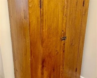 Antique Natural Wood Amoire w/ 5 Shelves 37x 17x 60 $179