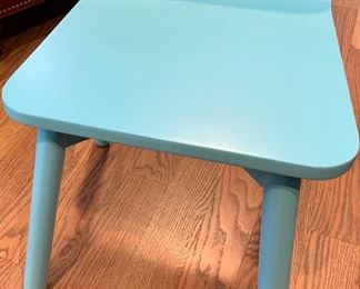 Land of Nod Aqua wood Painted Childs Chair $20