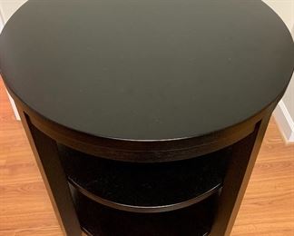 Arhaus Round End Table Black 3 tier 
27 rnd x 29h $115
