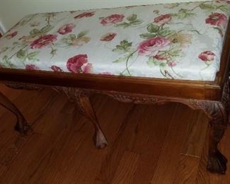 1 of 2 upholstered benches