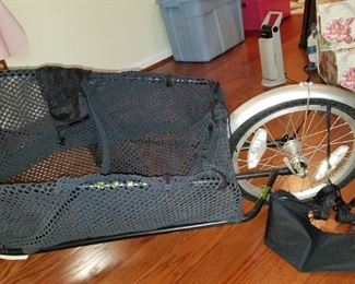 women's Trek Mountain Track 820 bike with trailer, saddlebags, pump, helmet... 