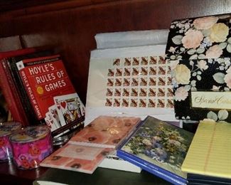 office supplies, stamps, paper....