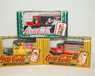 3 Coca Cola ERTL trucks