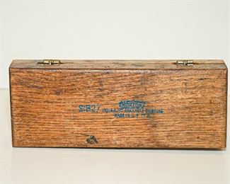 Oil stone in original wooden box