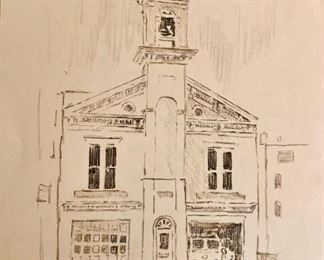 Kingston firehouse Pencil drawing by Joseph Pentick