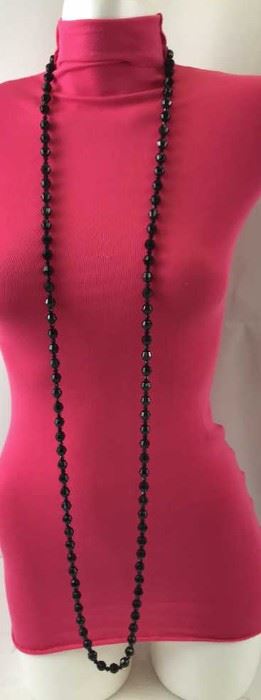 long black bead necklace
