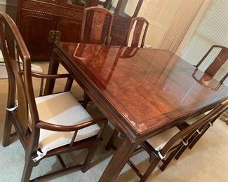 2Henredon Dining Table and 6 Chairs