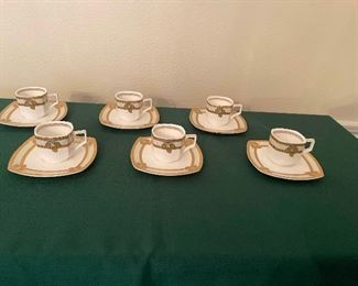 Auratic Fine Porcelain Cups And Saucers