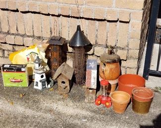Bird Feeders And Flower Pots